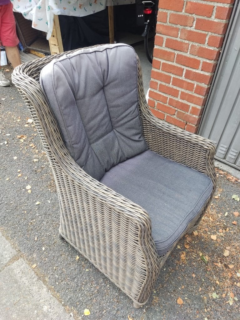 4 Tuinzetels, Jardin & Terrasse, Chaises de jardin, Enlèvement, Utilisé, Rotin