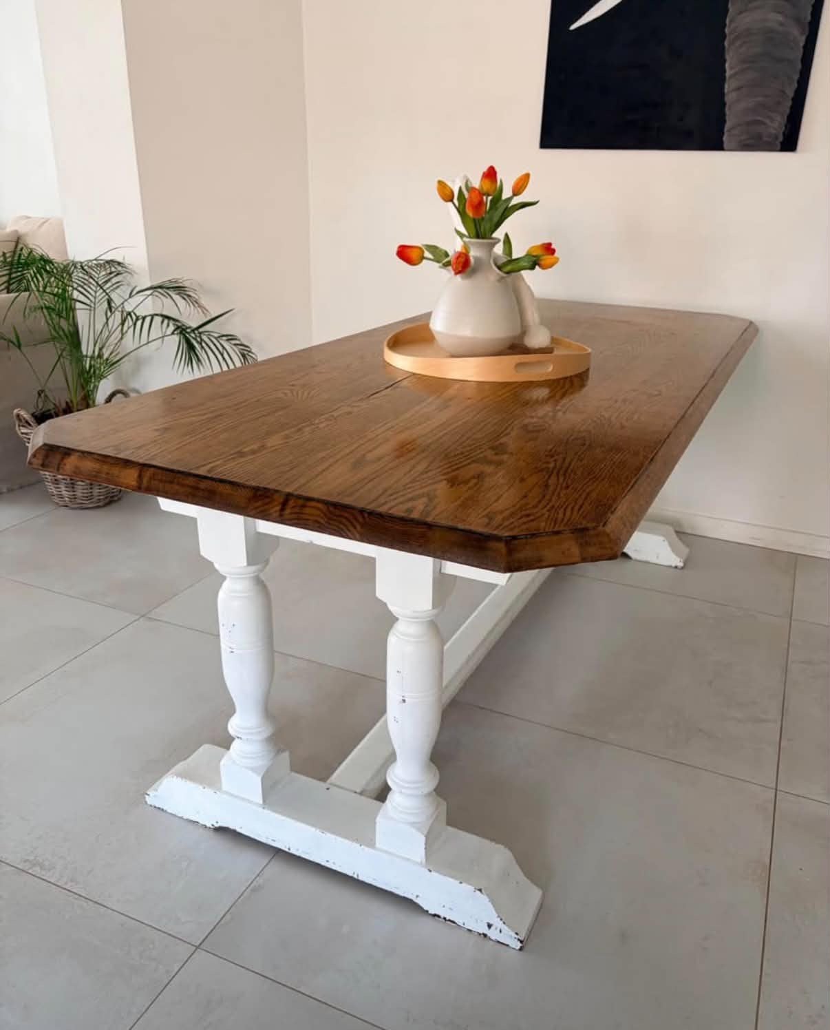 Table en chêne, 150 à 200 cm, Cinq personnes ou plus, Comme neuf, Enlèvement