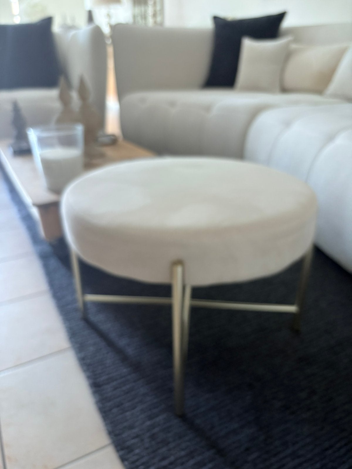Tabouret ou pouf maiqon du monde, Enlèvement, Comme neuf