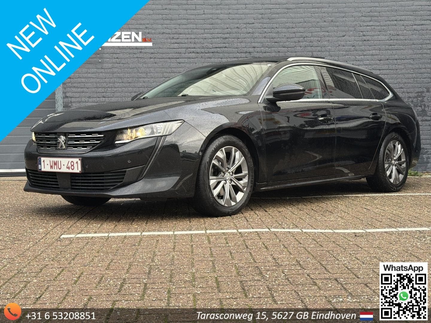 Peugeot 508 SW 1.5 BlueHDI Blue Lease Active Automaat | € 9., Achat, Entreprise, Assistance au freinage d'urgence, Noir