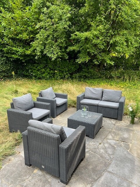 Salon de jardin, Jardin & Terrasse, Ensembles de jardin, Utilisé, Salons de jardin, Synthétique, 5 places, Enlèvement