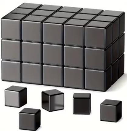 Cube magnétique 100 pièces de 0,5 cm ultra résistant (5 mm), Enlèvement ou Envoi, Neuf