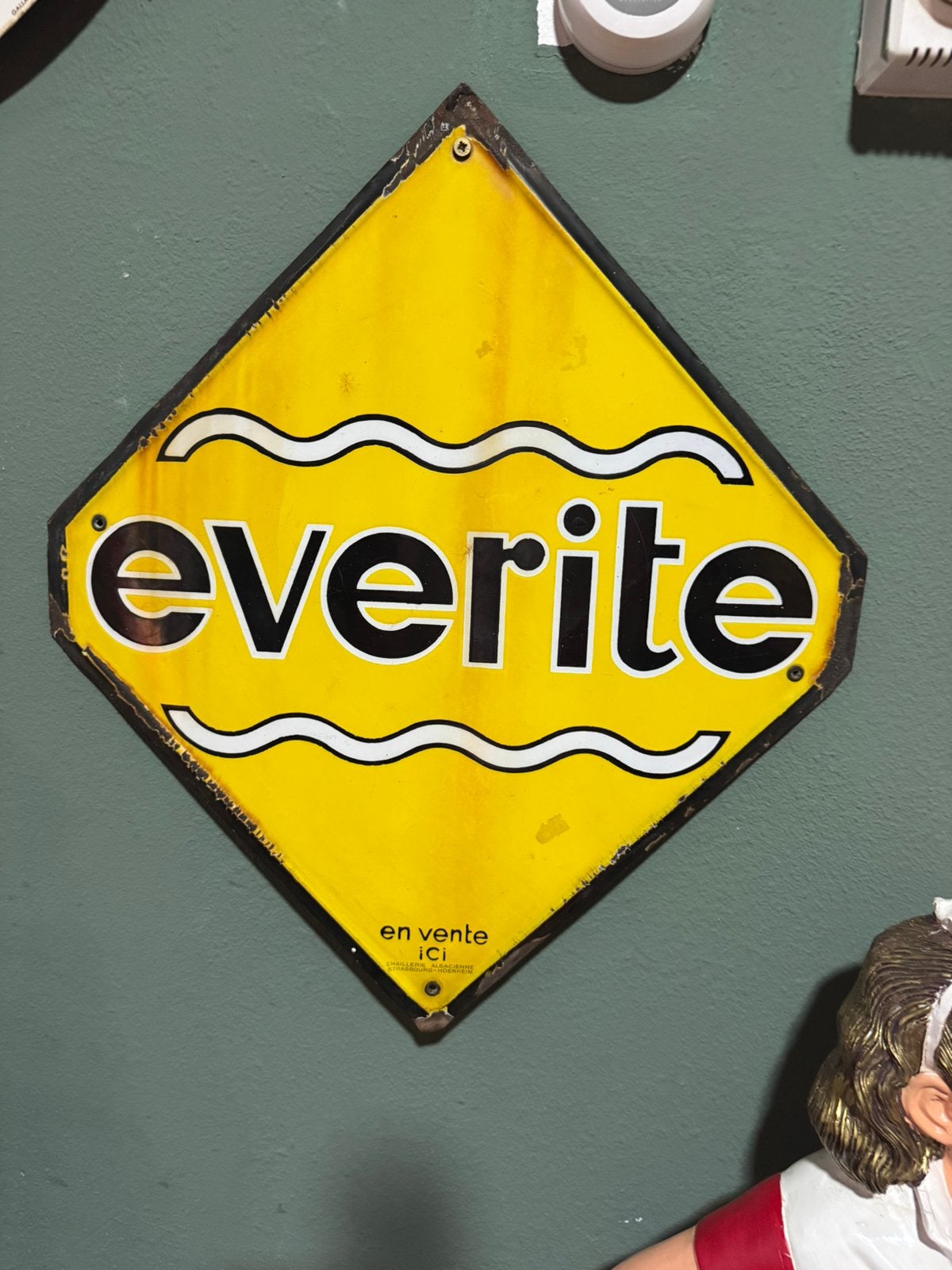 everit emaille reclamebord, Ophalen of Verzenden, Gebruikt, Reclamebord