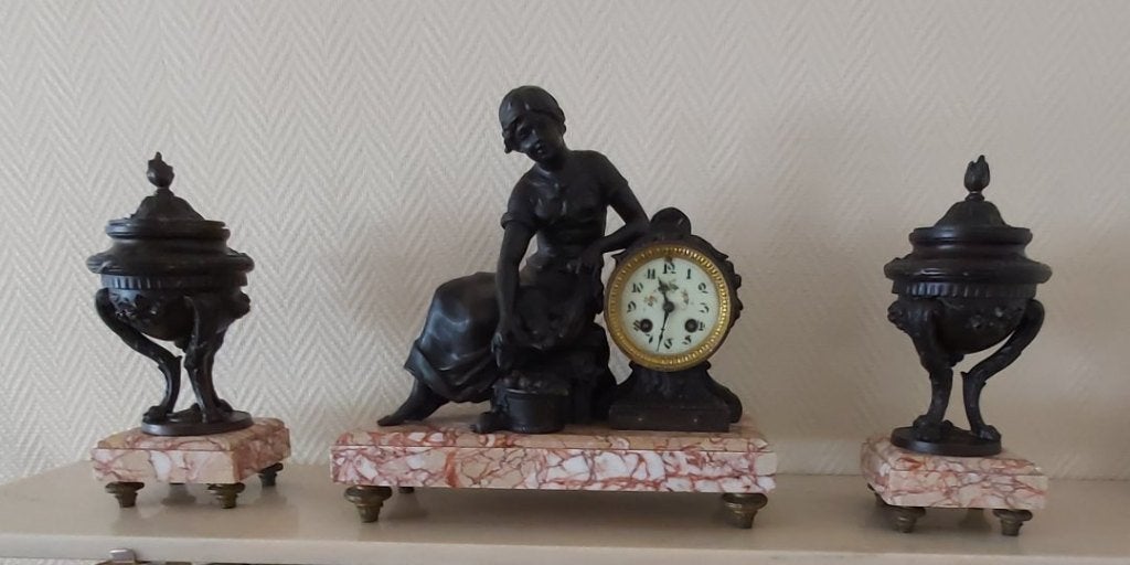 Antieke Franse schouwklok, Antiek en Kunst, Ophalen
