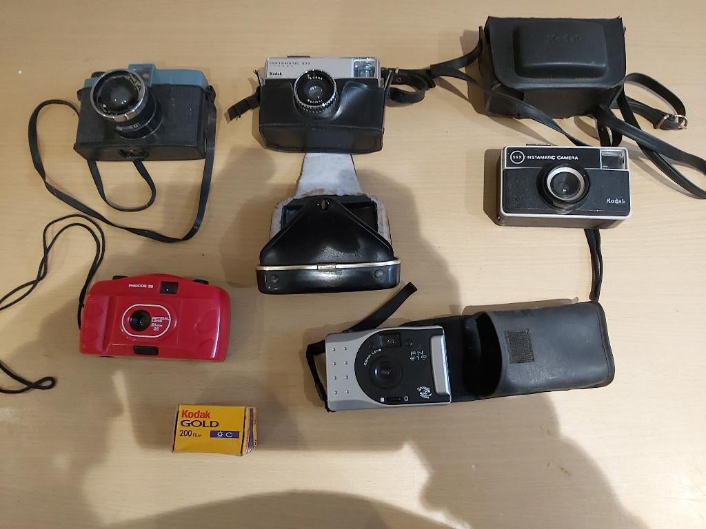 set van 5 camera's + 1 film, Kodak, Instamatic enz..., Ophalen of Verzenden, Zo goed als nieuw, Kodak