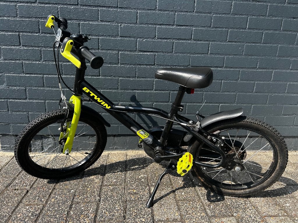 Jongens fiets 16 inch, Fietsen en Brommers, Ophalen, Btwin Decathlon, Schijfrem, 16 tot 20 inch