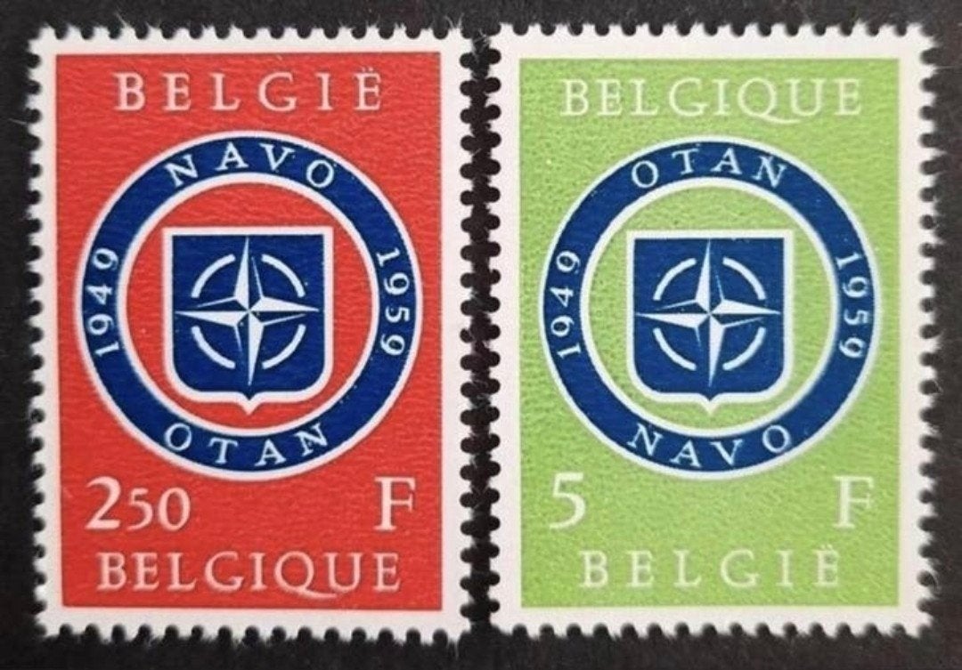 Belgique : COB 1094/95 ** OTAN 1959., Sans timbre, Neuf, Enlèvement ou Envoi, Non oblitéré