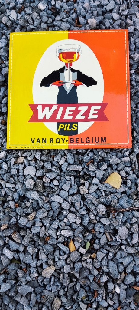 Publicité WIEZE Pils Van Roy., Enlèvement ou Envoi, Comme neuf, Panneau publicitaire