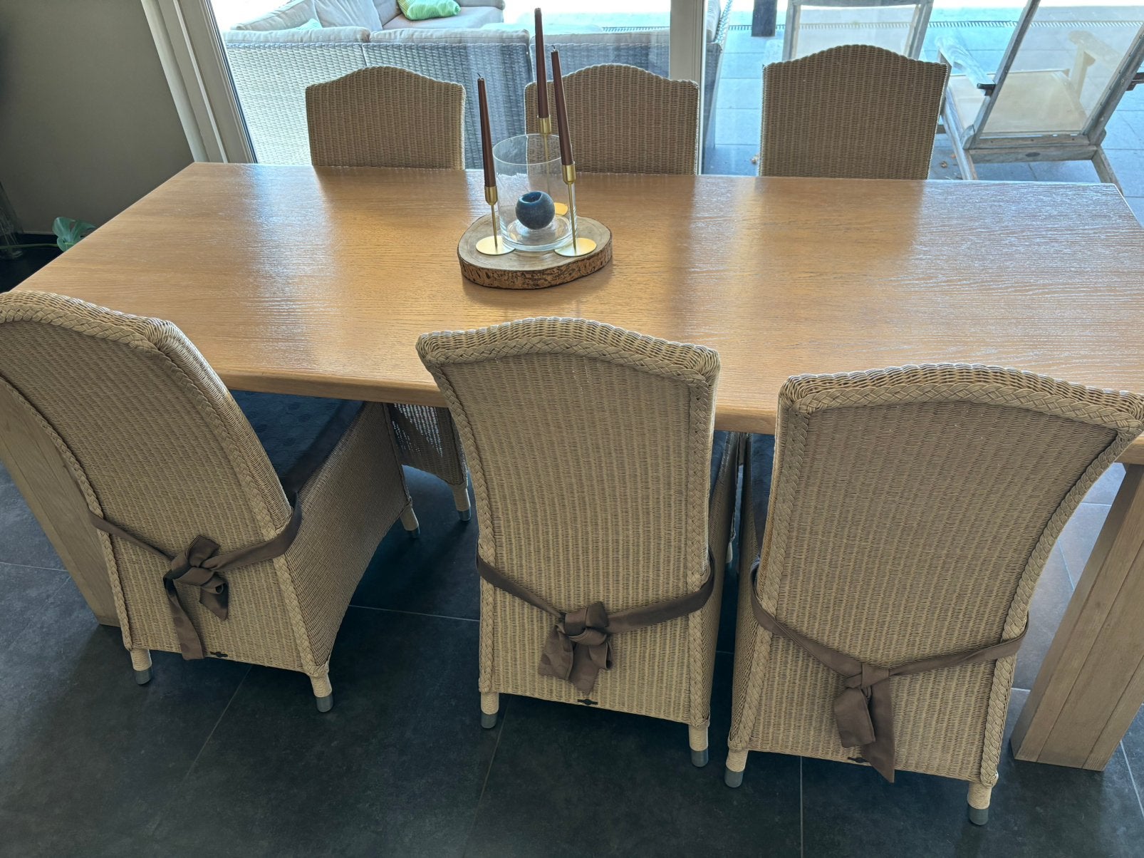 Eettafel inclusief 6 stoelen Vincent Sheppard, Landelijk, Enlèvement, Utilisé, 50 à 100 cm