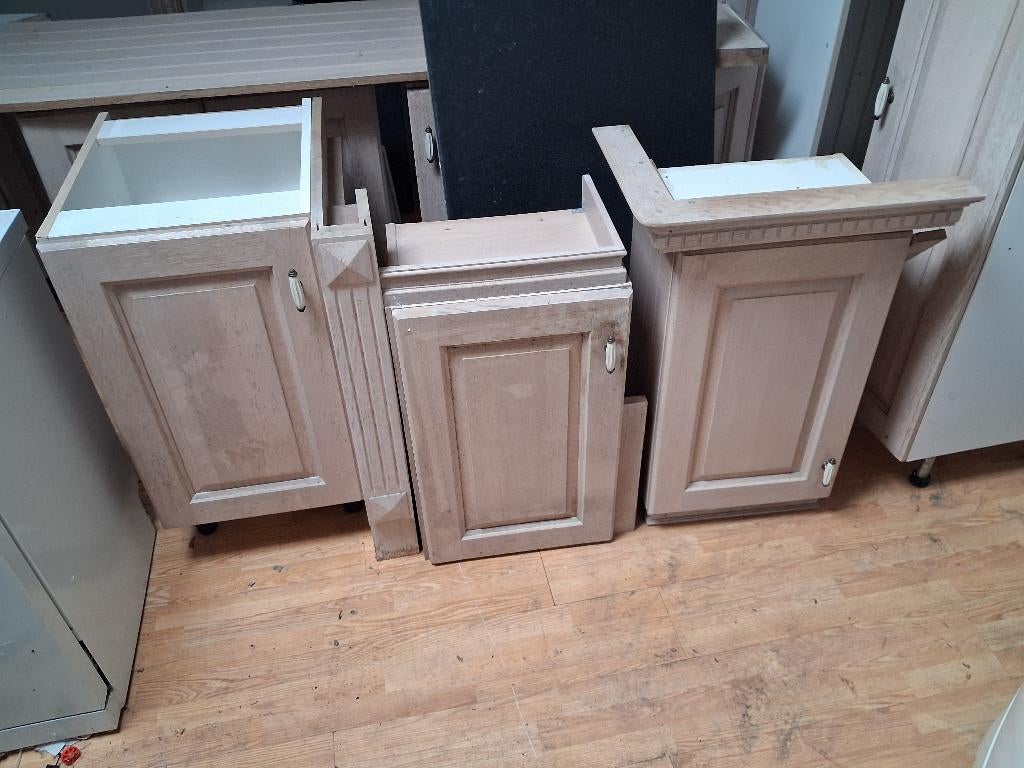 Eiken keuken, Huis en Inrichting, Keuken | Complete keukens, Ophalen, Gebruikt, Overige typen, Graniet of Steen
