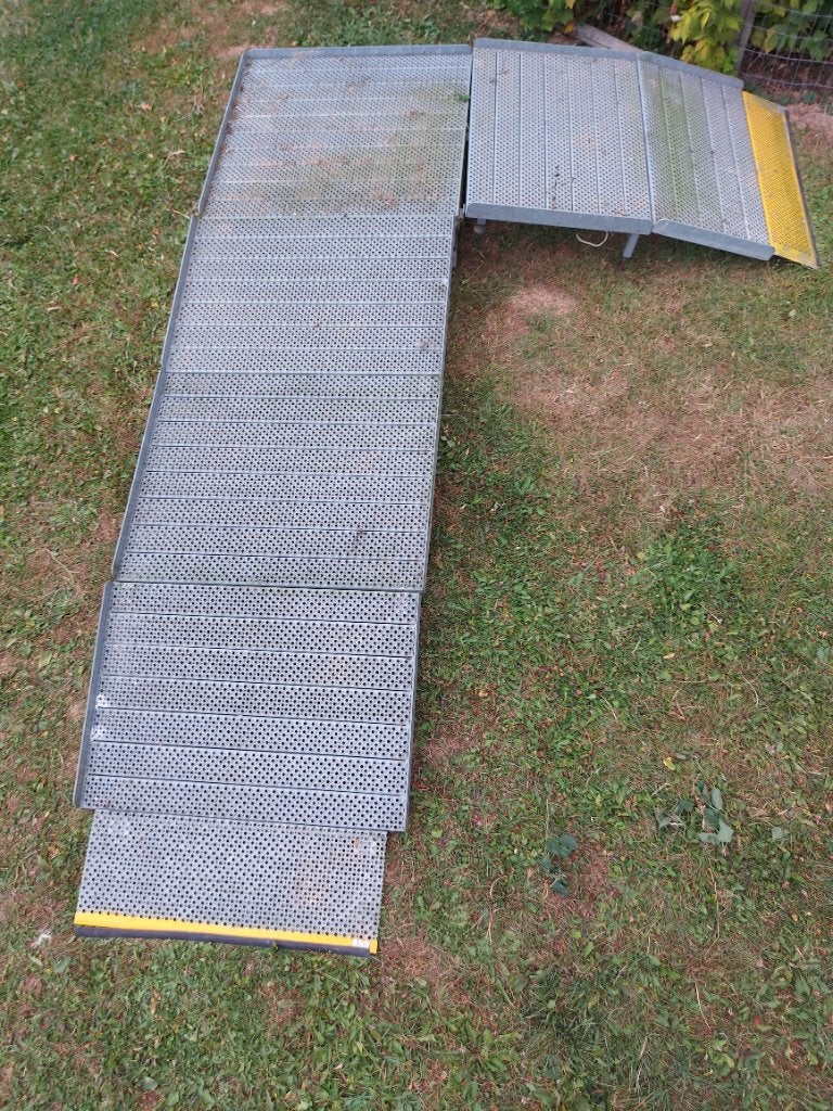 Robuuste Rolstoelhellingbaan / Oprijplaat (Gegalvaniseerd), Ophalen, Gebruikt, IJzer