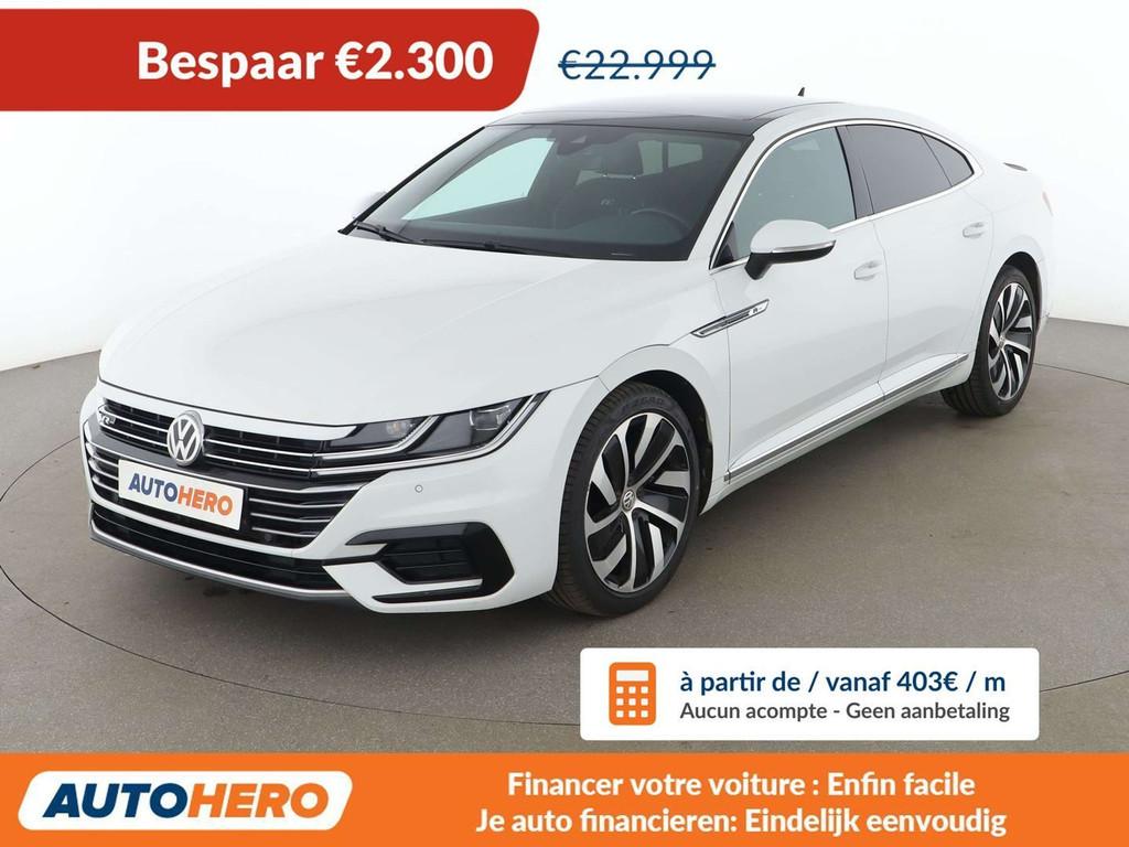 Volkswagen Arteon 2.0 TDI R-Line (bj 2018), Auto's, Volkswagen, Voorwielaandrijving, Arteon, Gebruikt, Wit