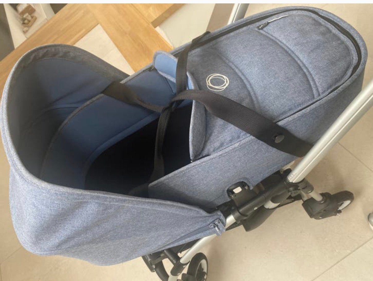 Poussette Bugaboo avec nacelle – gris chiné, Enfants & Bébés, Poussettes & Combinaisons, Avec nacelle, Bugaboo, Comme neuf, Enlèvement