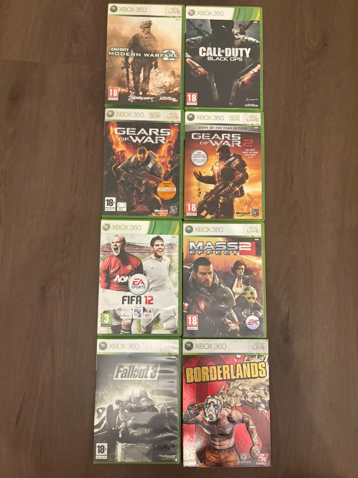 Xbox 360 games 8st, Enlèvement, Utilisé