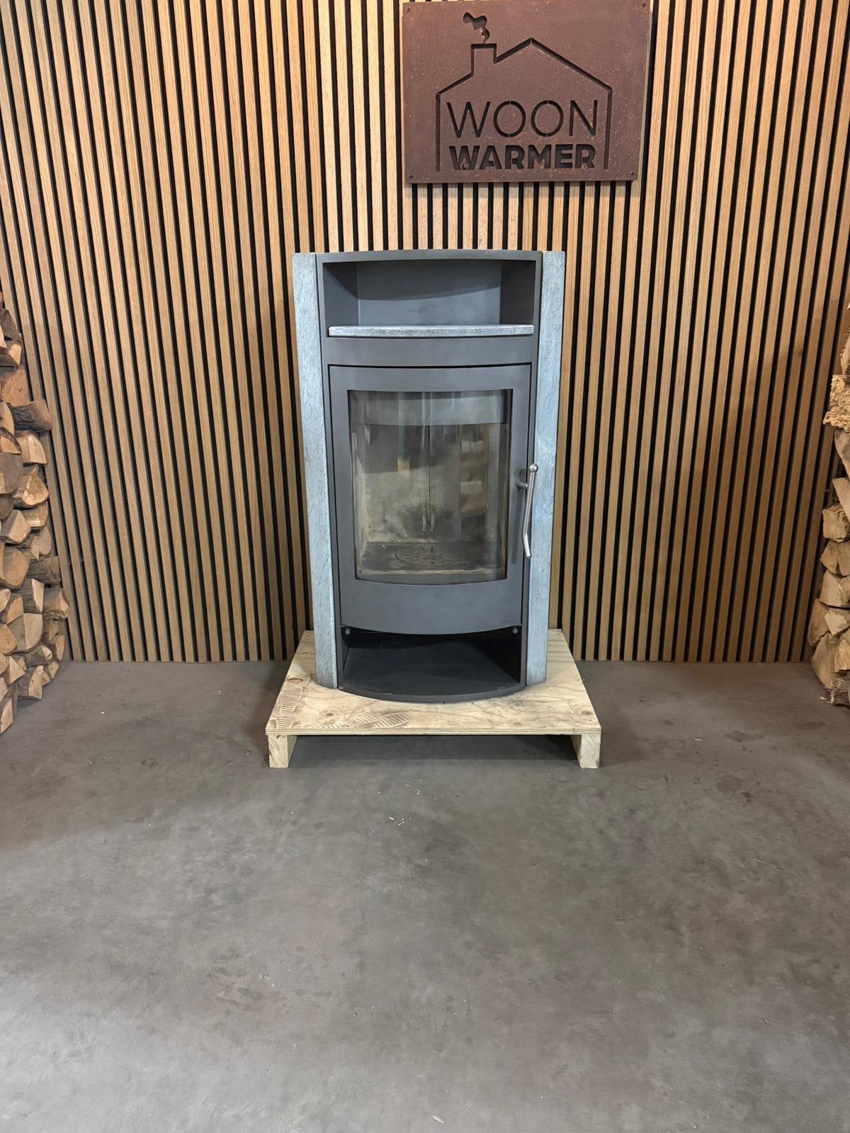25183 Poêle en stéatite Trauco 8kw, Enlèvement, Utilisé, Bois, Autoportant