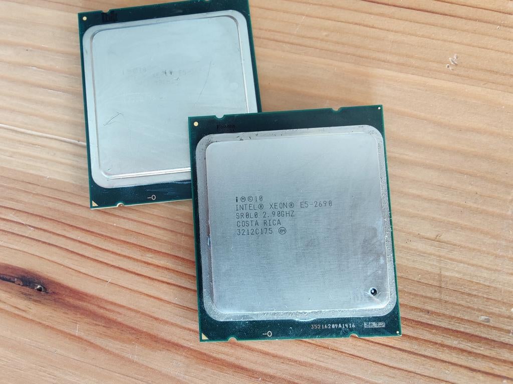 2x Intel Xeon E5-2690 – 8C/16T – 2.9GHz – LGA2011, Computers en Software, Processors, Gebruikt, 8-core, 2 tot 3 Ghz, Ophalen of Verzenden