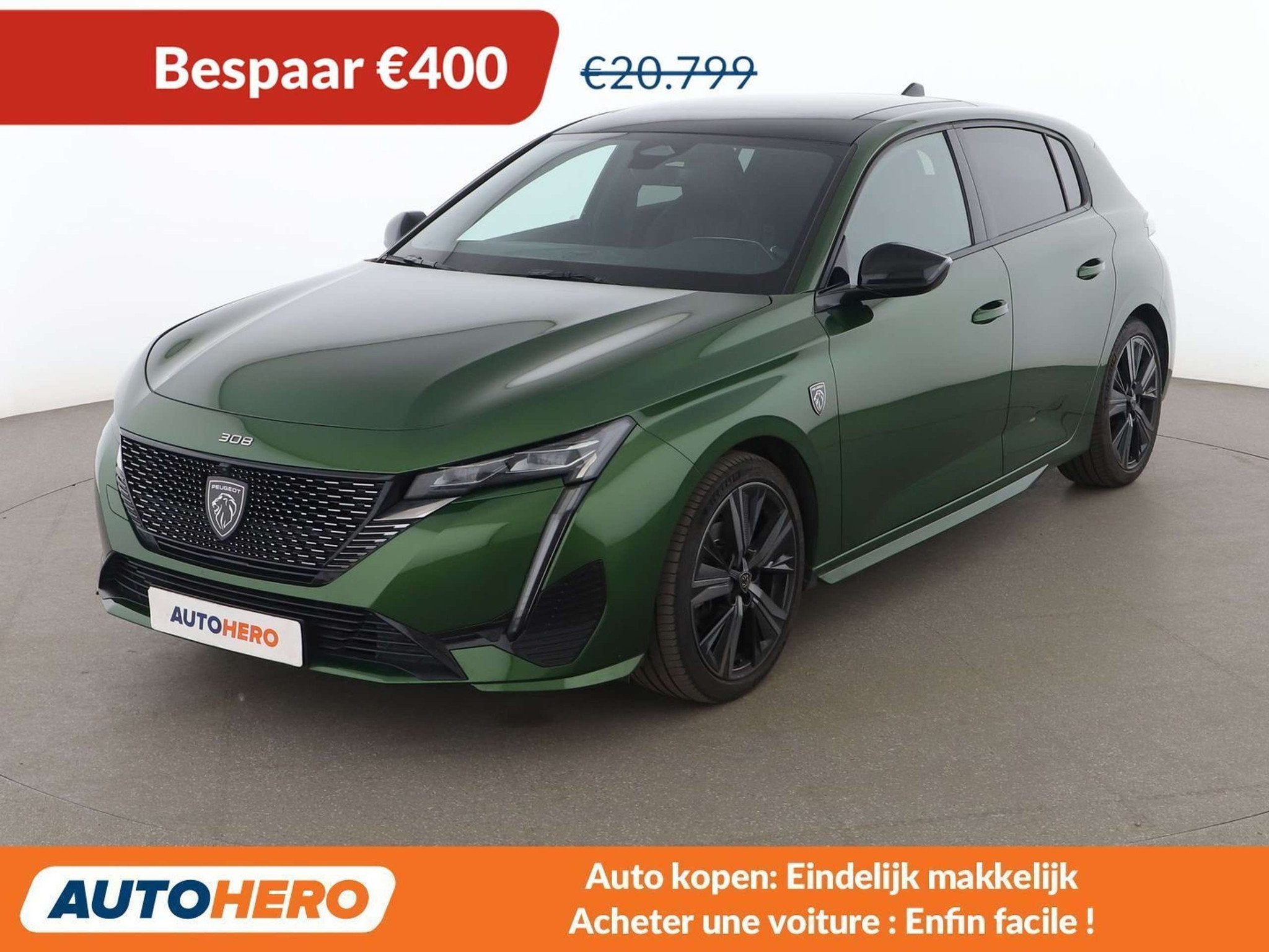 Peugeot 308 1.2 PureTech GT (bj 2023, automaat), Auto's, Peugeot, Gebruikt, 1199 cc, Leder, 5 deurs