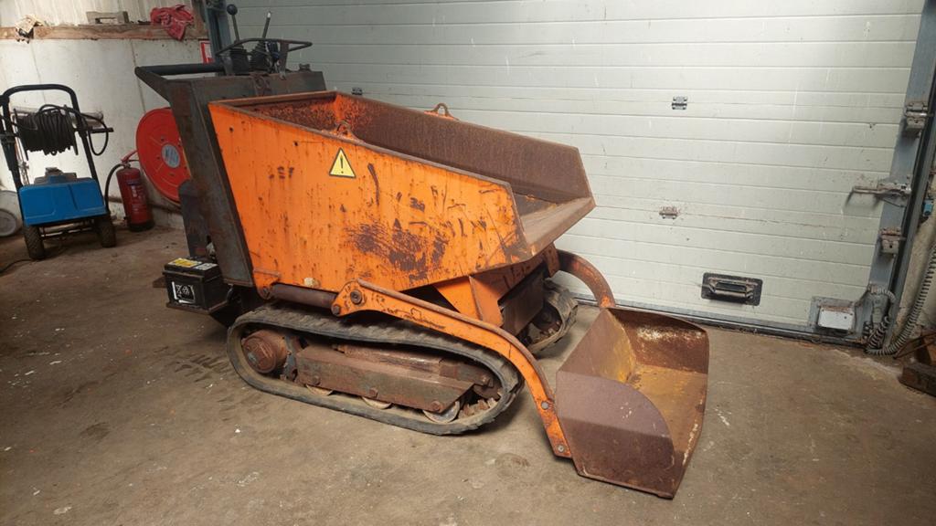 Rupsdumper met hydraulische schepbak, Zakelijke goederen, Machines en Bouw | Kranen en Graafmachines, Ophalen
