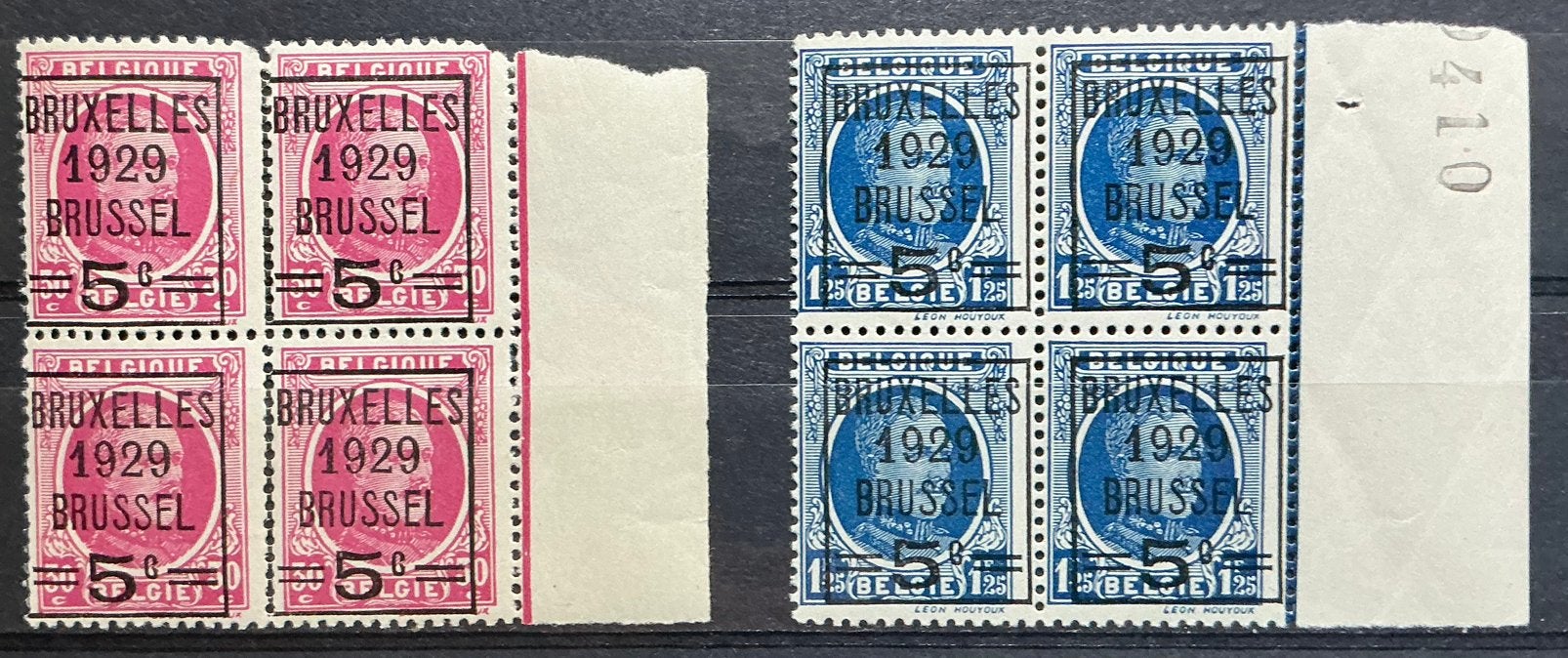 LOT 558. COB: 273/275 Cu. HOUYOUX.MNH. En blocs., Neuf, Enlèvement ou Envoi, Non oblitéré, Gomme originale