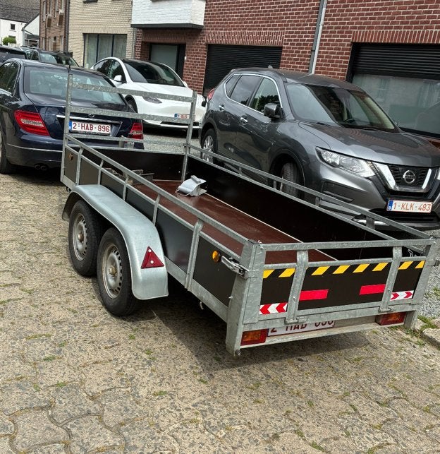 Grande remorque galvanisée 3m04 x 1m28, Enlèvement, Comme neuf