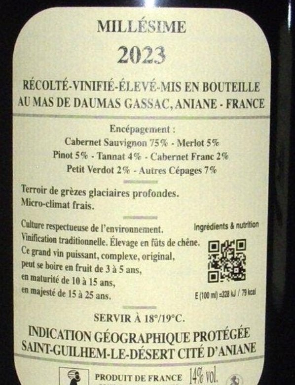 Mas de daumas gassac rouge, CD & DVD, Vinyles | Classique, Enlèvement ou Envoi, Comme neuf