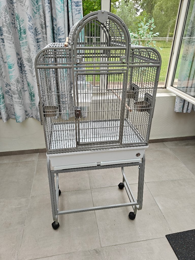 vogelkooi, Ophalen, Gebruikt, Metaal, Vogelkooi