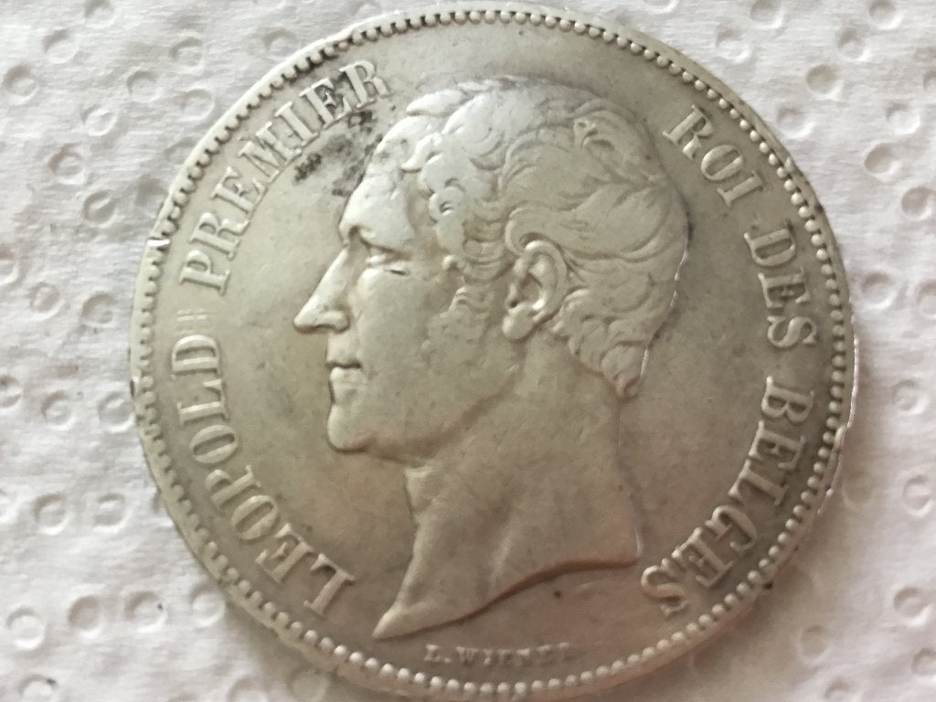 5 francs 1850 Leopold I, Timbres & Monnaies, Monnaies | Belgique, Enlèvement ou Envoi, Argent, Argent