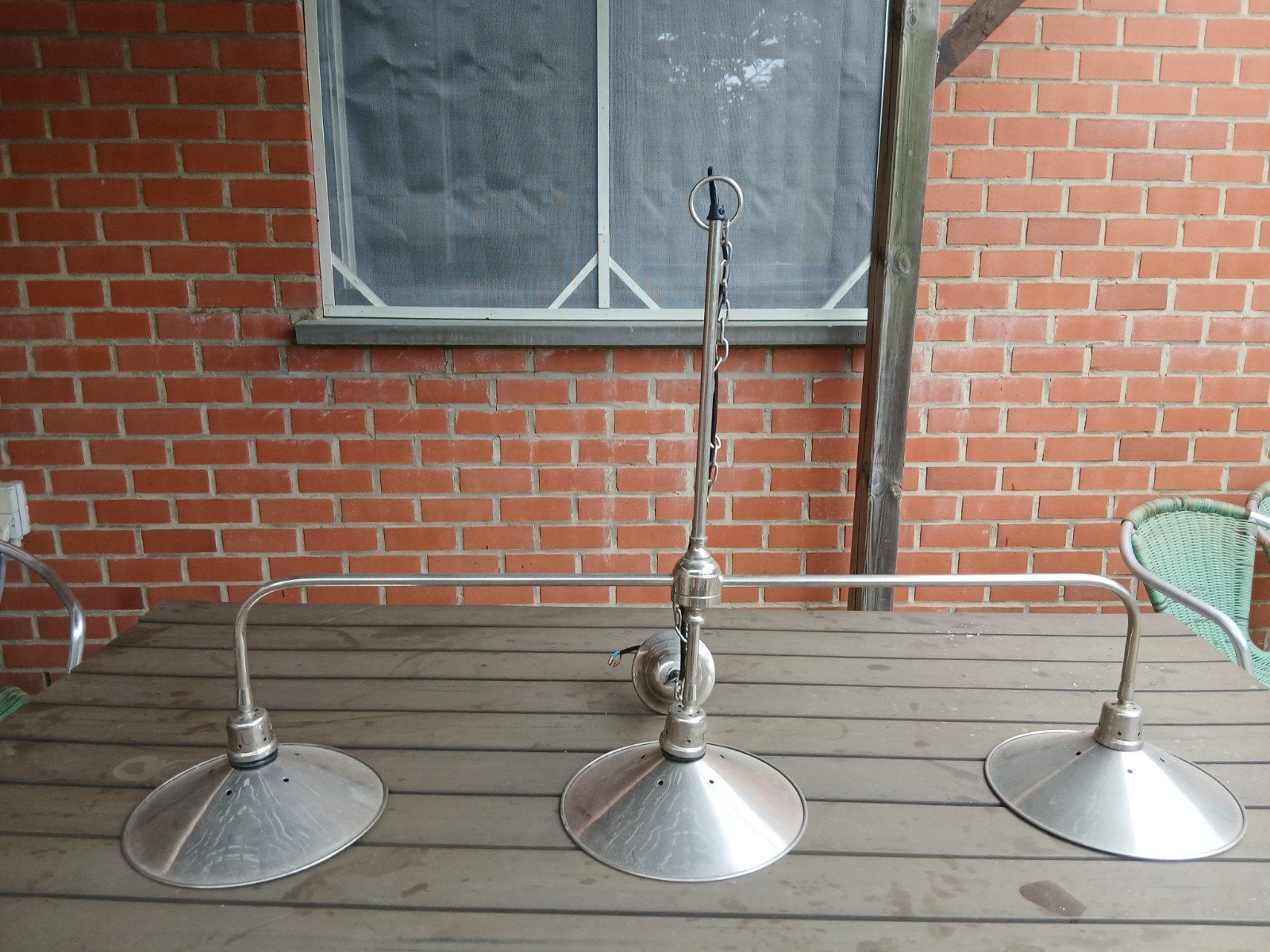 Suspension industrielle Maisons du Monde – 3 abat-jours, Enlèvement, Utilisé, Métal, E27 (grand)