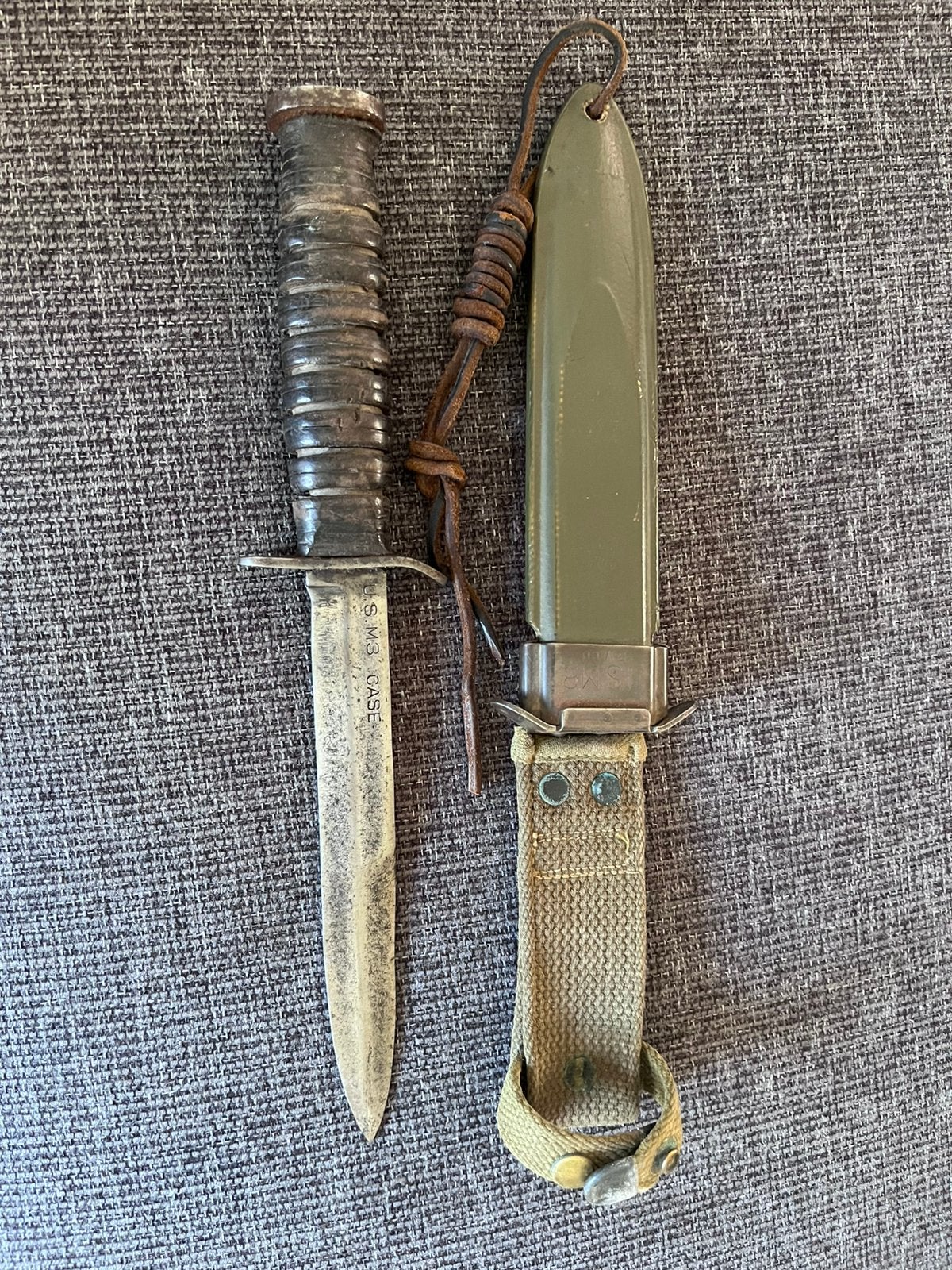 Us M3 case marque sur lame, Collections, Enlèvement ou Envoi, Armée de terre