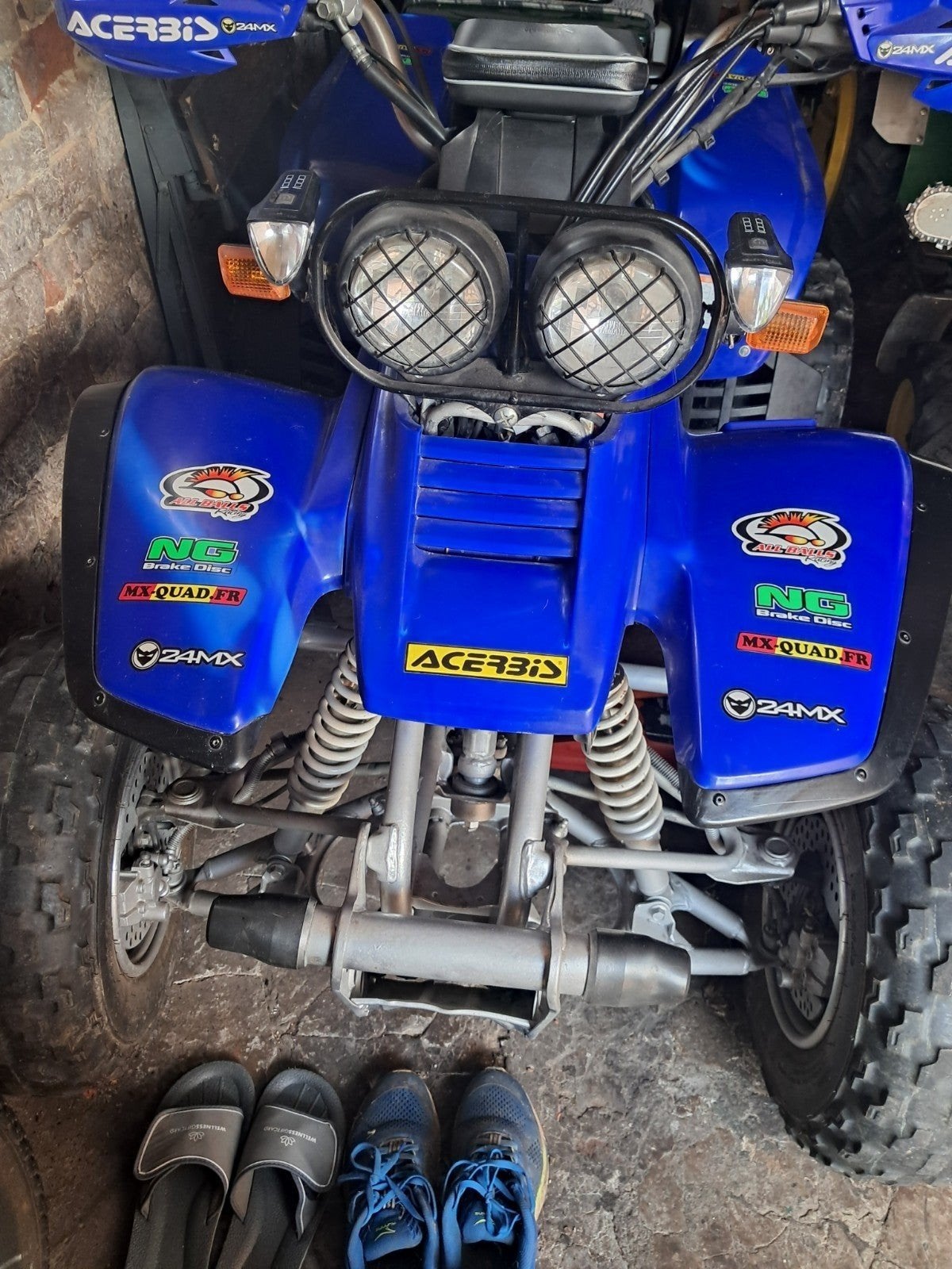 Quad Yamaha Warrior 350 YFM avec kit papier, pneus inclus, 350 cm³, 12 à 35 kW, 1 cylindre