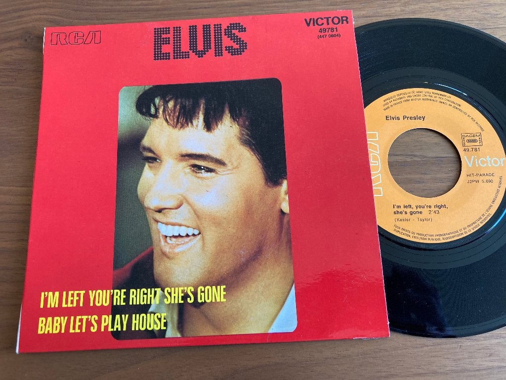 Elvis Presley – I'm Left, You're Right, She's Gone, Ophalen of Verzenden, Zo goed als nieuw, 7 inch