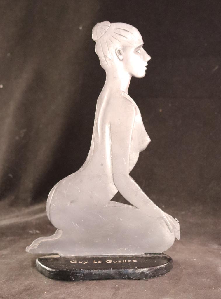 Statue Art Déco d'une dame, Enlèvement ou Envoi, Art deco, Métal, Statue