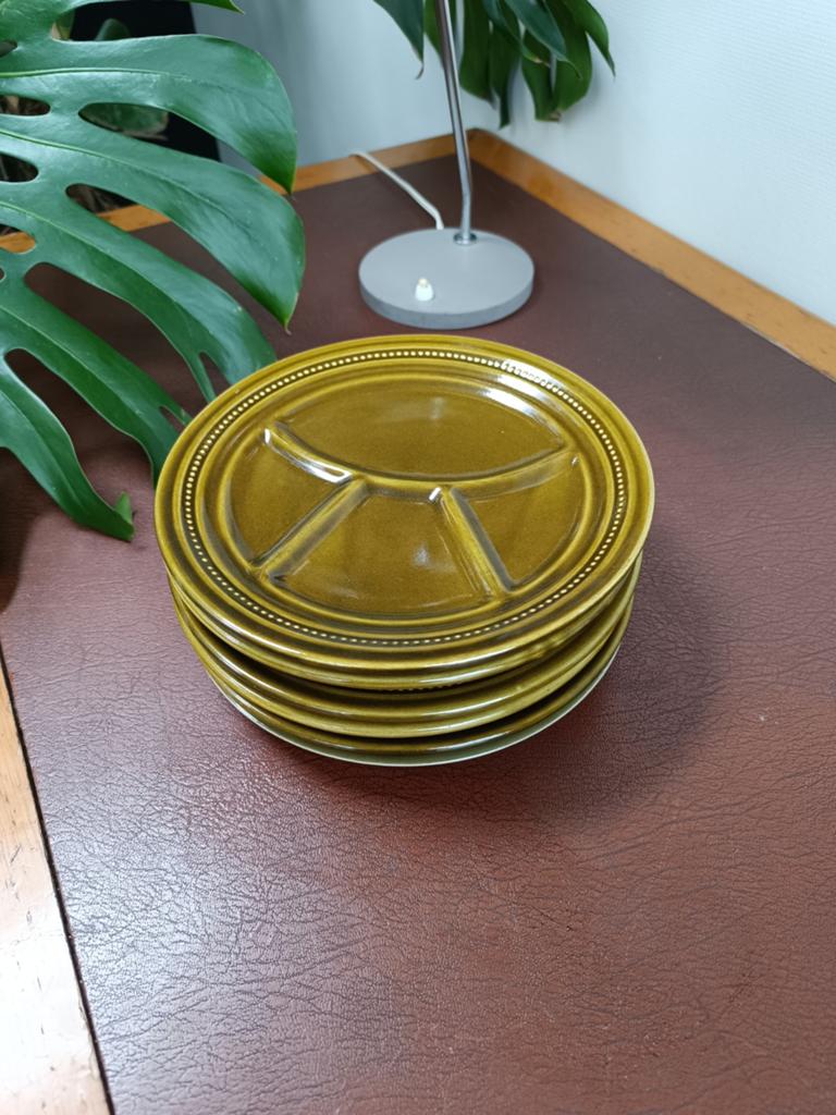 Assiettes à fondue vintage, Enlèvement ou Envoi, Assiettes(s)