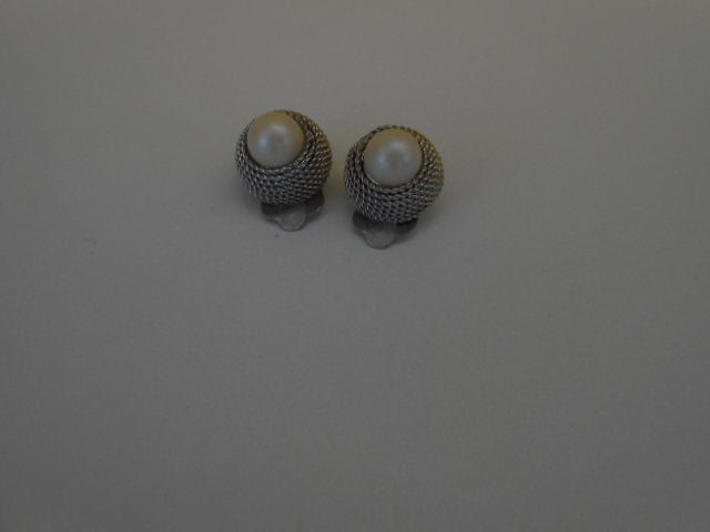 oorbellen met kliksysteem uit de oude doos van oma, Handtassen en Accessoires, Oorbellen, Ophalen of Verzenden, Gebruikt, Zilver