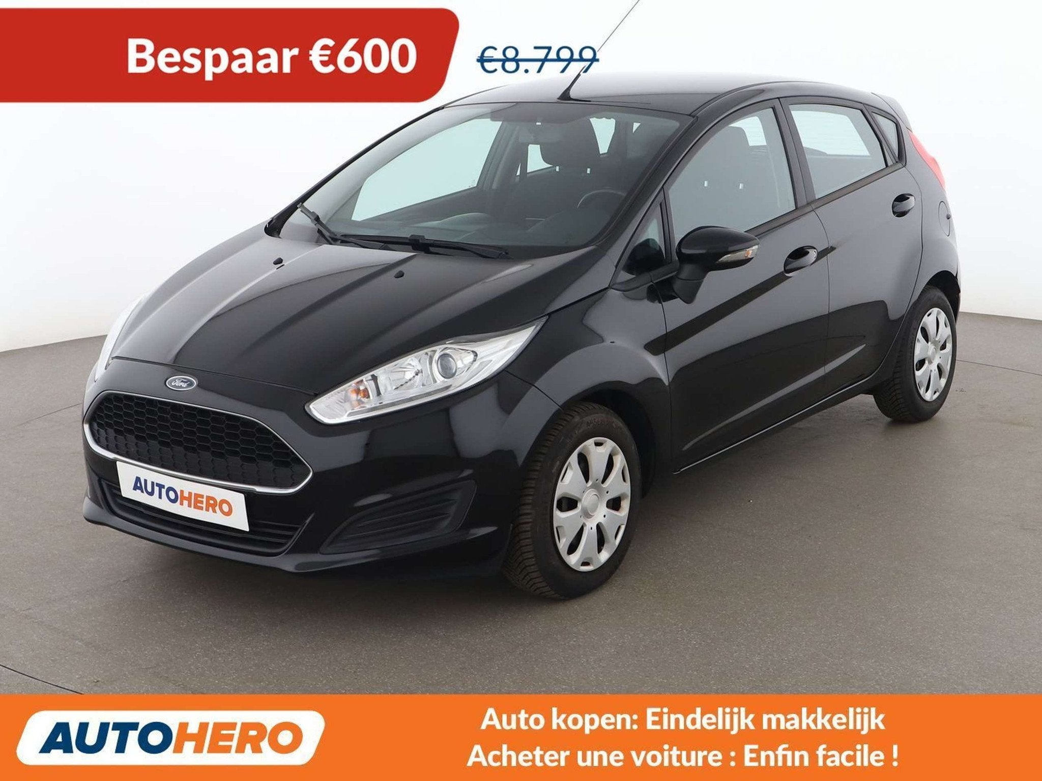 Ford Fiesta 1.5 TDCi Trend (bj 2017), Auto's, Voorwielaandrijving, Stof, Gebruikt, Zwart