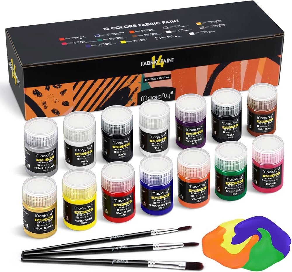Permanente textielverf - waterproof - 14x20mL, Ophalen, Nieuw