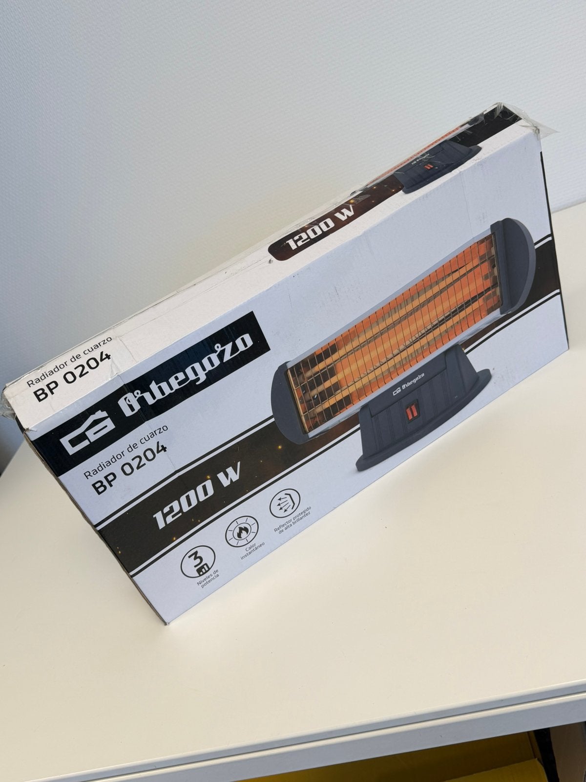 Radiateur électrique Orbegozo BP 0204 1200W chauffage 1200, Bricolage & Construction, Enlèvement ou Envoi, Neuf, 800 watts ou plus