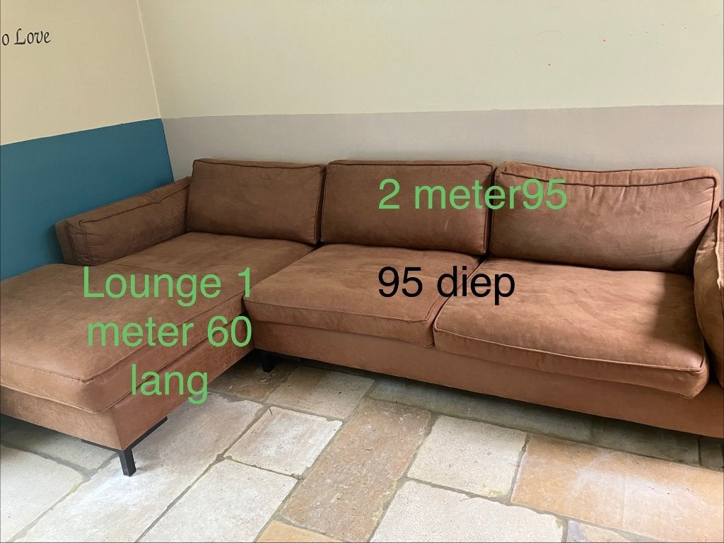 Twee-zit met lounge, Maison & Meubles, Canapés | Salons, 75 à 100 cm, Banc d'angle, Enlèvement, Utilisé