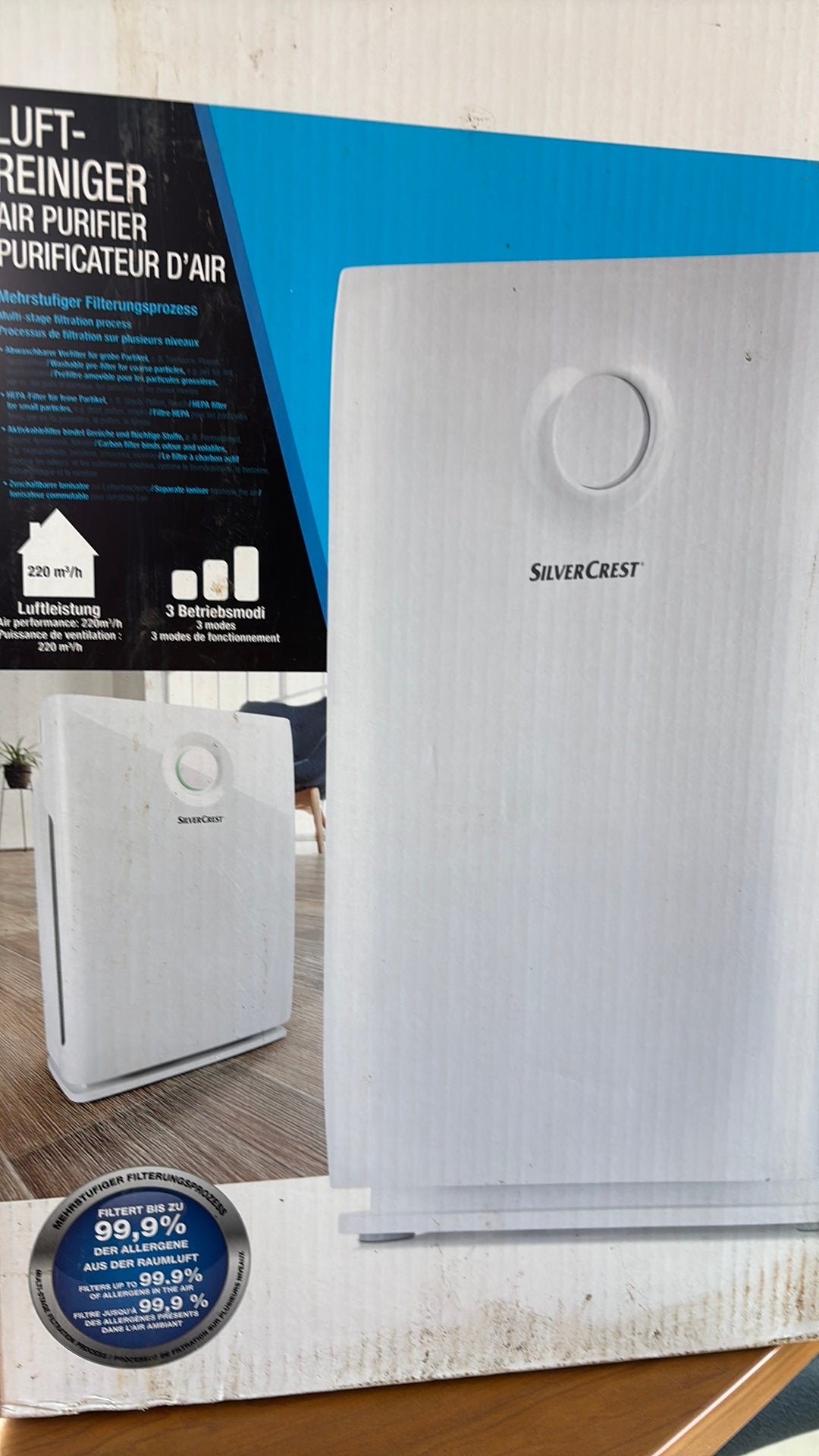 Silvercrest luchtreiniger nieuw in verpakking, Elektronische apparatuur, Ophalen, Nieuw, Luchtreiniger