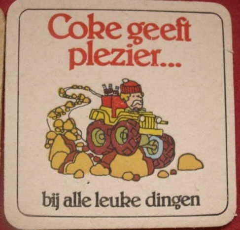 Oude Motorrijder Coca Cola bierviltjes Coke geeft plezier, Ophalen of Verzenden, Nieuw