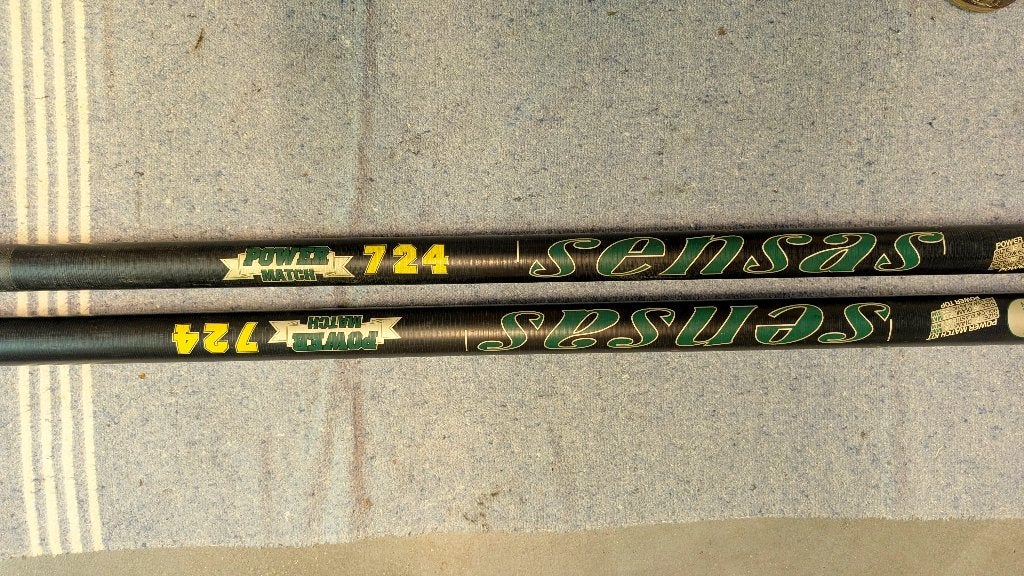 Canne à pêche Sensas Power Match 724, 11,50 m, en bon état., Sports nautiques & Bateaux, Enlèvement, Utilisé, Autres types