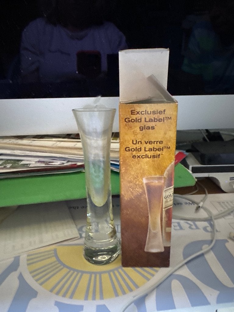 Verre à étiquette doré exclusif, Enlèvement ou Envoi, Neuf, Verres et Verres à shot