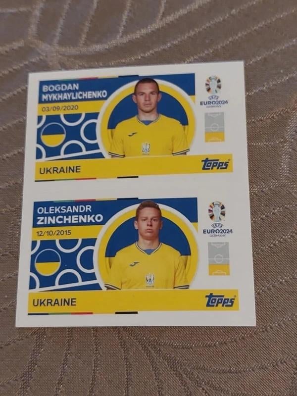 Topps /Sticker / Oekraïne / UEFA Euro 2024, Ophalen of Verzenden, Nieuw, Poster, Plaatje of Sticker