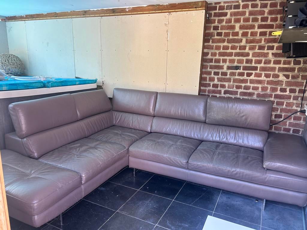 Zetel bruin 2m90 op 2m25, Huis en Inrichting, Ophalen, Gebruikt