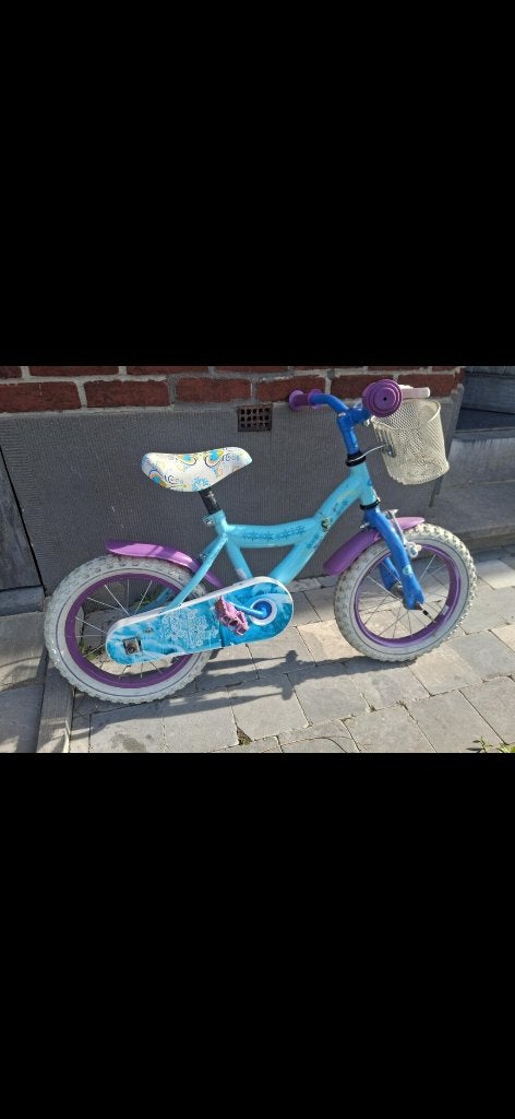 Fiets Frozen 14 inch, Ophalen, Gebruikt, Minder dan 16 inch, Zijwieltjes