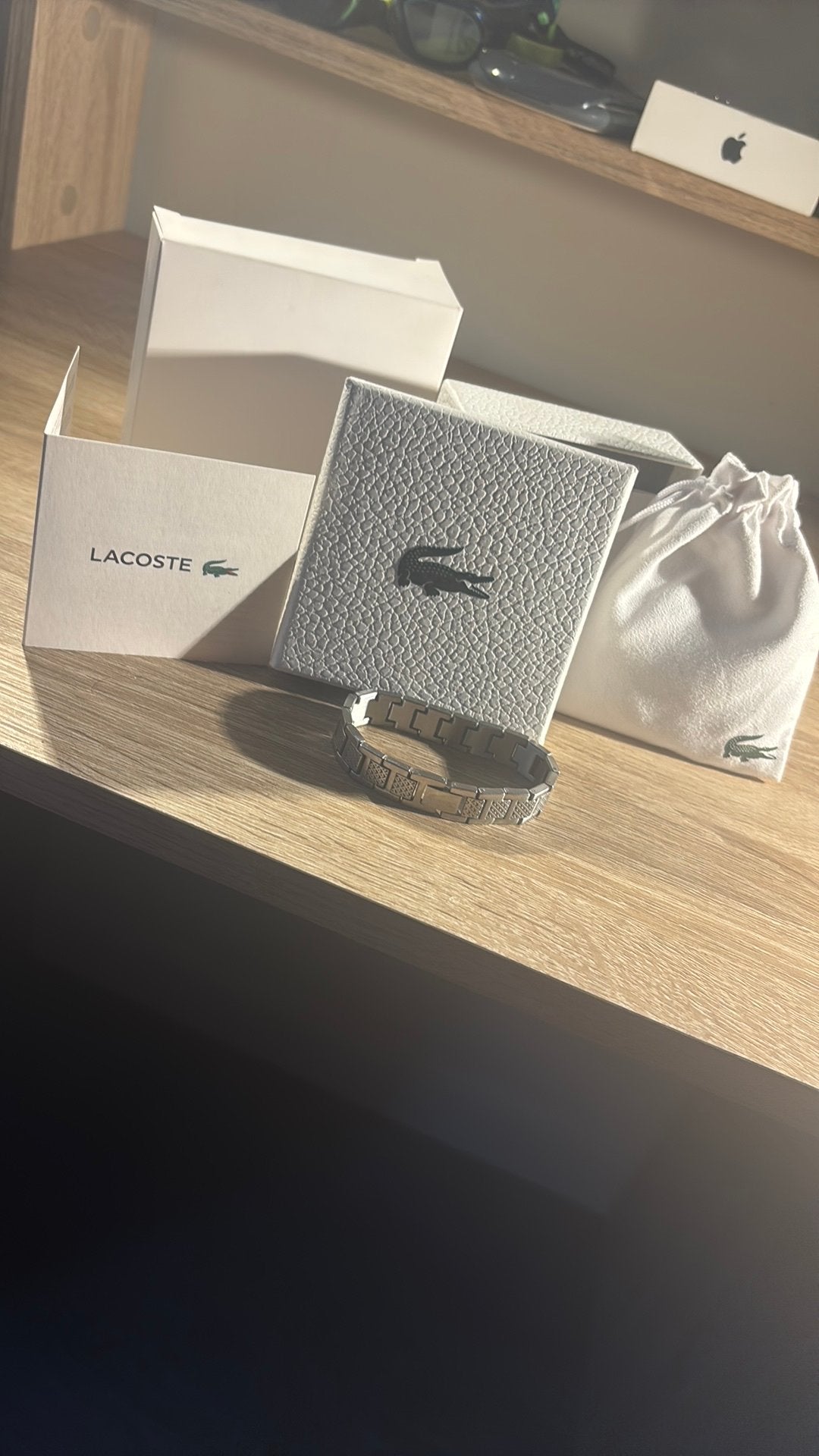 Lacoste armband Zilver, Ophalen of Verzenden, Zo goed als nieuw, Zilver, Staal