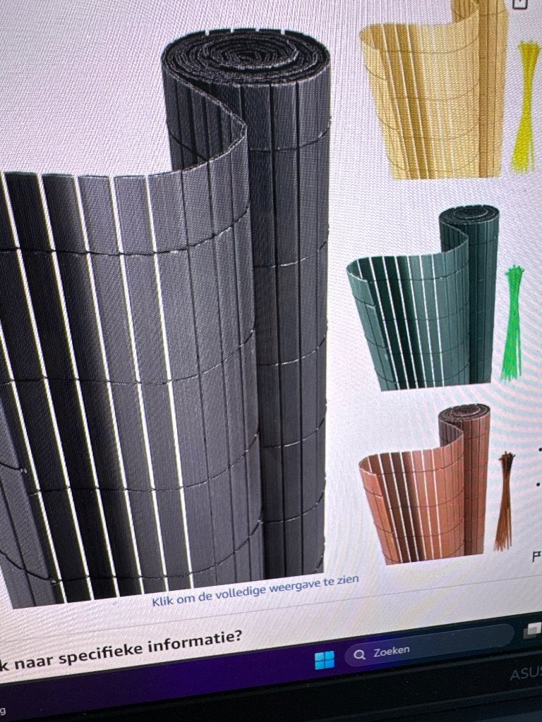 Inkijkbescherming tuinschutting, Tuin en Terras, Schuttingen, Ophalen, Kunststof, 1 tot 2 meter, Nieuw