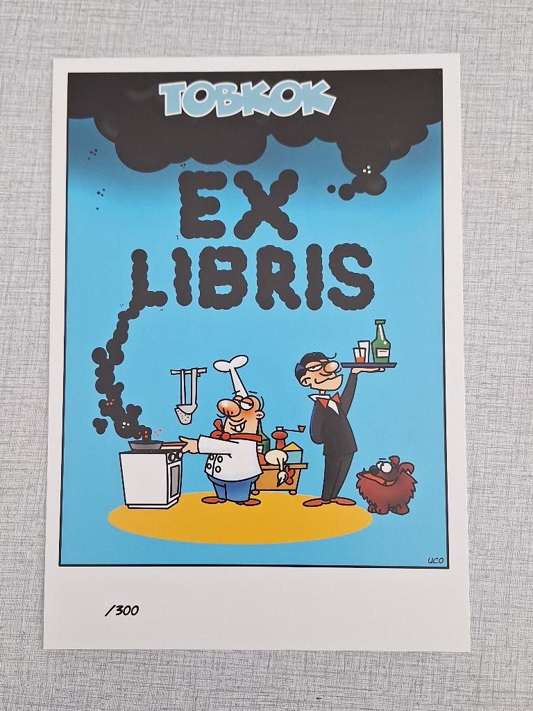 Uco Egmond Tobkok - Ex-libris (2011), Verzamelen, Ophalen of Verzenden, Overige figuren, Zo goed als nieuw, Plaatje, Poster of Sticker