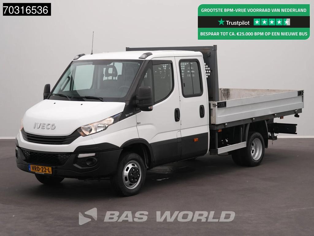 Iveco Daily 35C15 3.0L 150PK Euro6 Dubbellucht Dubbel Cabine, Auto's, Gebruikt, 4 cilinders, Iveco, Leder