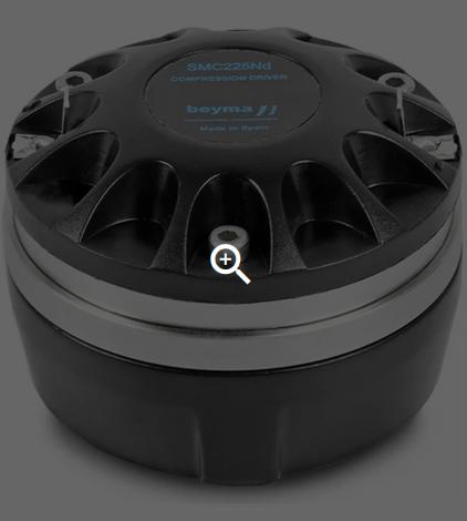 Beyma SMC225Nd Compression, 2 pièces, 60 à 120 watts, Comme neuf, Haut-parleurs Frontaux, Arrière ou Stéréo, Enlèvement ou Envoi
